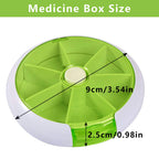 Pill Organizer Weekly 3PCS,INVODA Pill Case 7 Day 3 Times Medicine Pill Dispenser,Push Button Rotate Pill Planner with 7 Compart