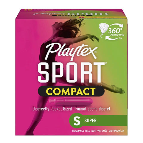Playtex Sport Tampons, Super Absorbency, Fragrance-Free - 18ct