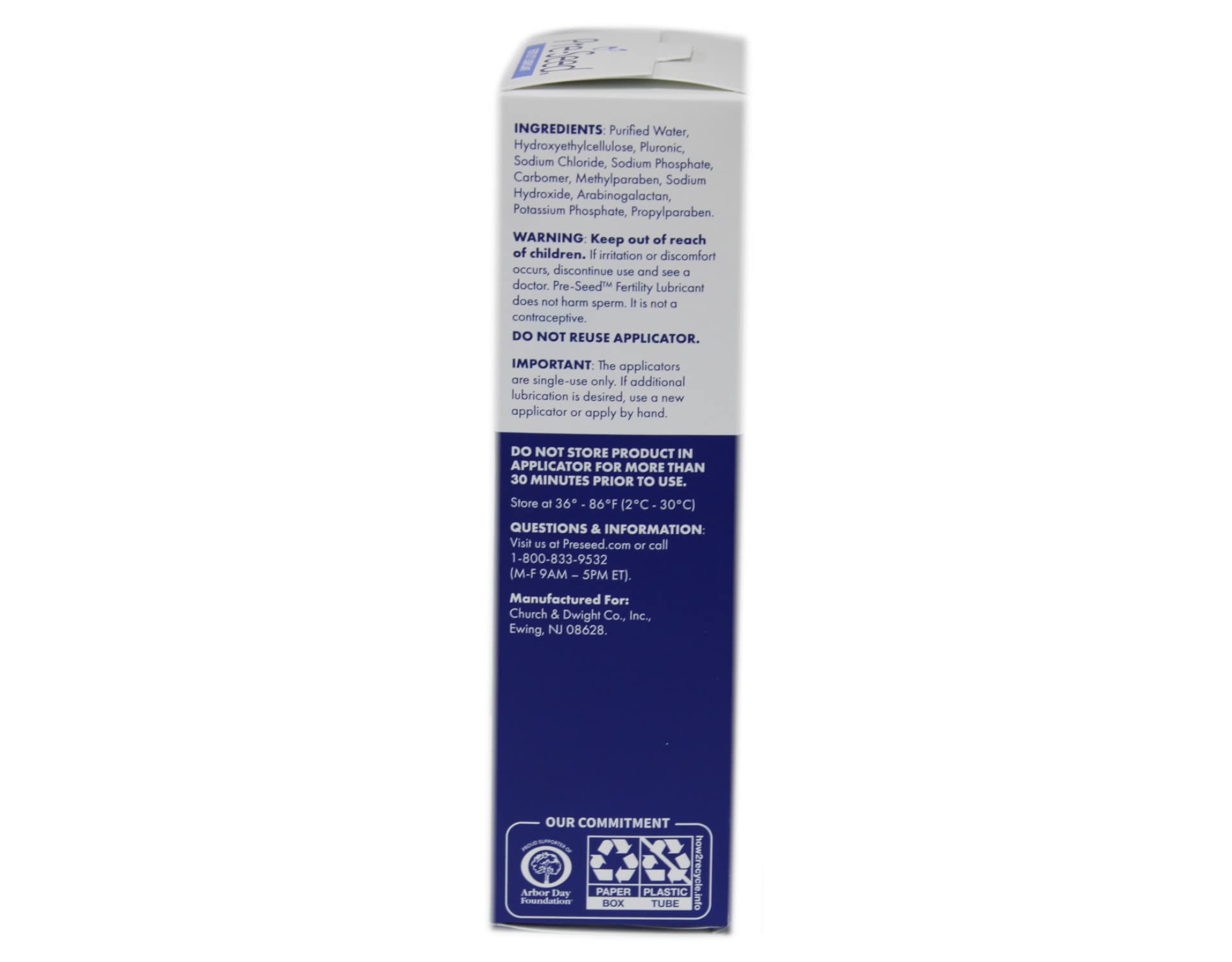 Pre-Seed Lubricant Multi-use, 40-gram tube with 9 applicators (Pack of 2)