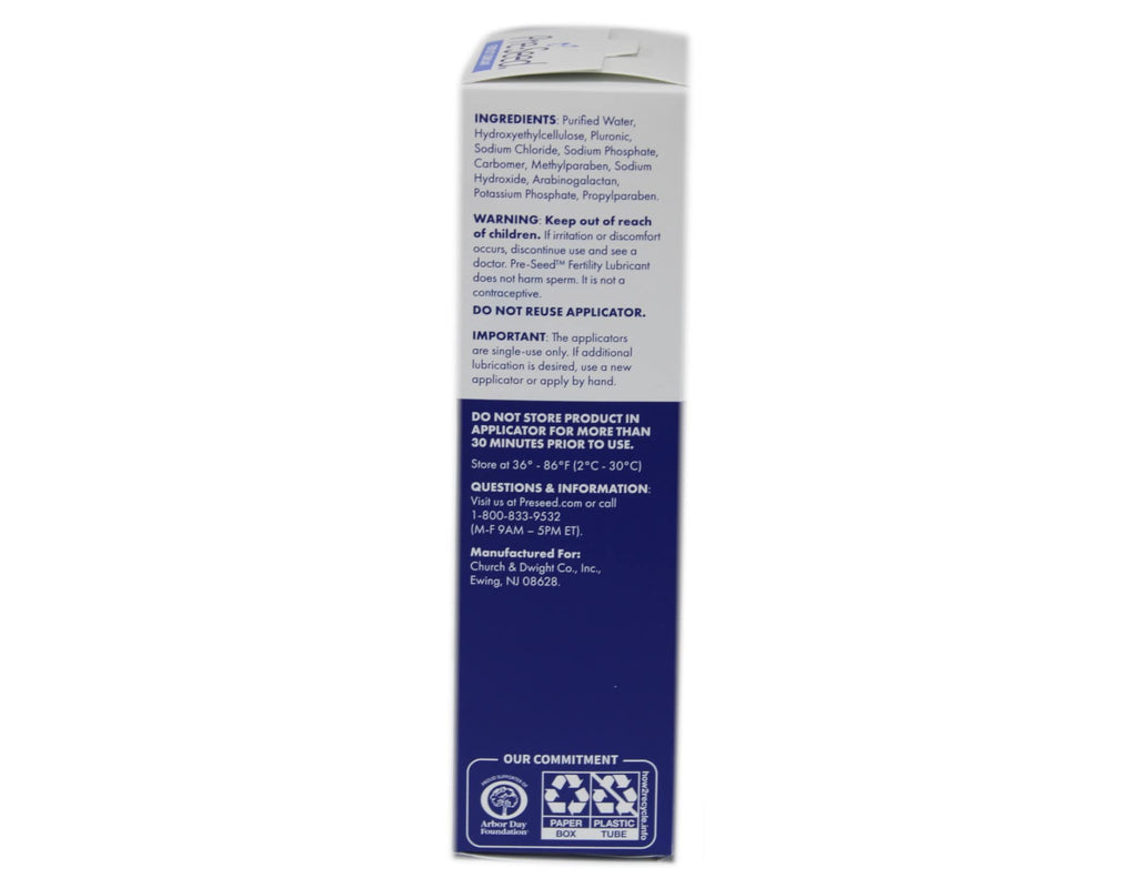 Pre-Seed Lubricant Multi-use, 40-gram tube with 9 applicators (Pack of 2)