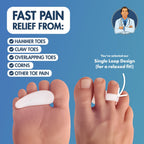 Dr. Frederick's Original Hammer Toe Gels - 2 Pairs - Hammertoe Support Crest for Women & Men - Cushion & Temporary Splint for To