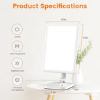 LASTAR Light Therapy Lamp, UV-Free 12000 Lux Max at 12, Sun Lamp with 5 Brightness Levels & 4 Color Temperatures & 6 Timer Funct