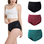 Incontinence Underwear for Women, Leakproof High Waisted Underwear for Bladder Leakage, Soft Reusable Period Panties, 3Pack XL