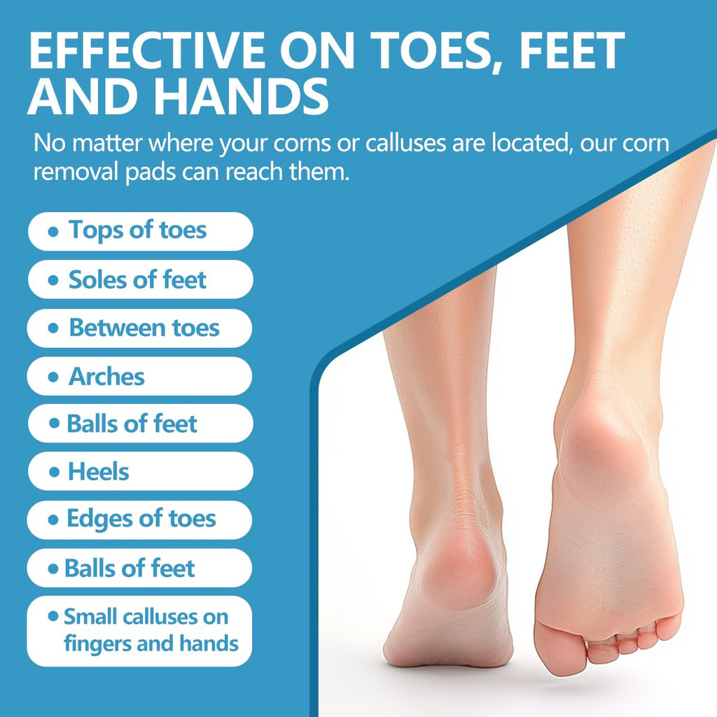 RHAICARE Corn removers for Toes feet Bottom of Foot Corn Remover,Corn Pads Callus Remover for Toes feet with 40% Salicylic 36 Co
