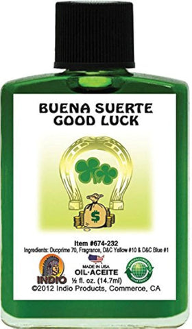 INDIO Oil- Good Luck BUENA SUERTE 1/2oz