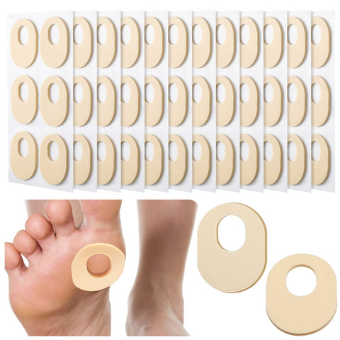 Nuanchu 72 Count Soft Foam Callus Cushions Oval Corn Cushion Pads Self Stick Adhesive Foot Care Cushions Waterproof Corn Protect
