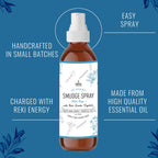 SOUL STICKS White Sage with Pearl Smudge Spray - 3.5oz Smokeless Energy Mist - Quartz Crystal & Pearl Infused Aura Cleanser - Sp