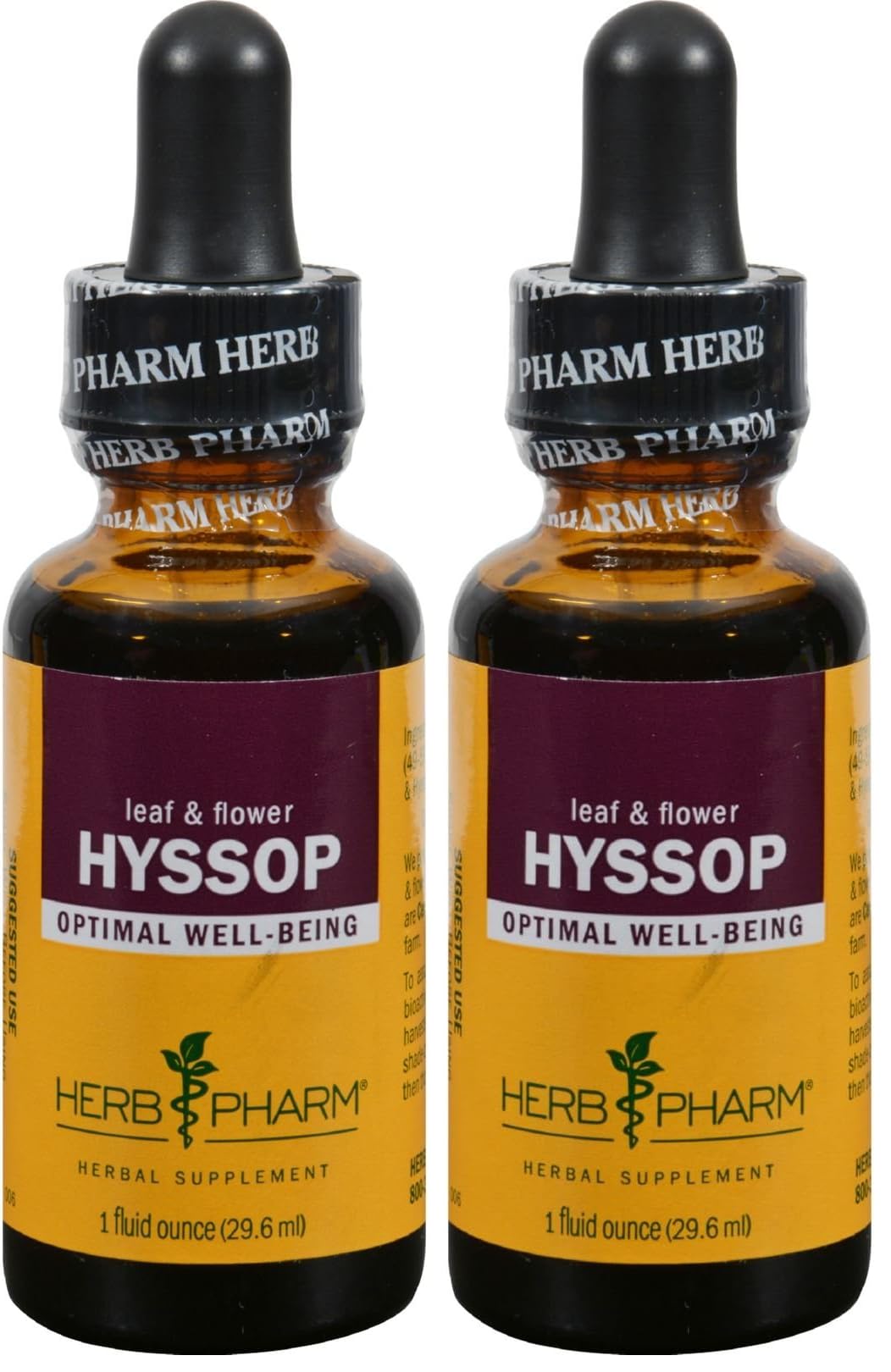 Herb Pharm Certified Organic Hyssop Liquid Extract - 1 Ounce (Pack Of 2)