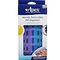 Apex Twice-A-Day Weekly Pill Organizer, Model No : 70059 - 1 Set ( Pack of 3 )