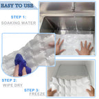 WAQIWARON Ice Sheets for Coolers Reusable - Ice Pack Sheets - 4 Large Flat Freezer Packs for Coolers - 96 Cube Ice Packs for Fle