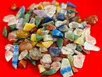 Indian Consigners Natural Crushed Polished Tumbled Gem Stone Chips, Decoration & Healing Crystals (Seven Chakra)