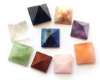 WholesaleGemShop Genius Gemstone Lot of 9 Multi Crystal Mini Pyramid Wellness Healing Psychic Energy Reiki Positive Feng Shui En