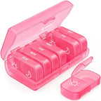 AUVON XL Weekly Pill Organizer 2 Times a Day with One-Side Large Opening Design for Easy Filling, AM PM Pill Box 7 Day, Portable