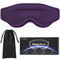 FYGRIP 3D Eye Mask, Ultra Comfort, 100% Pressure-Free & Light Block-Out, Easy Adjustable Strap, Purple, Sleep Mask for Men & Wom