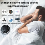 (2024 Upgrade)Rechargeable Portable Brown Noise Machine 2000mAH Large Battery Sound White Noise Machine 30 Soothing Sounds for B
