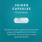 PureCaps USA - Empty Vegetarian Vegan Pill Capsules Size 00|1,000 Joined Pills| Clear| Non-GMO Certified| SLS, Gluten, Preservat