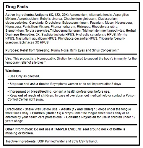 PROGENA - Allergena Mold Mix - Allergy Relief Drops (2 FL Ounce)