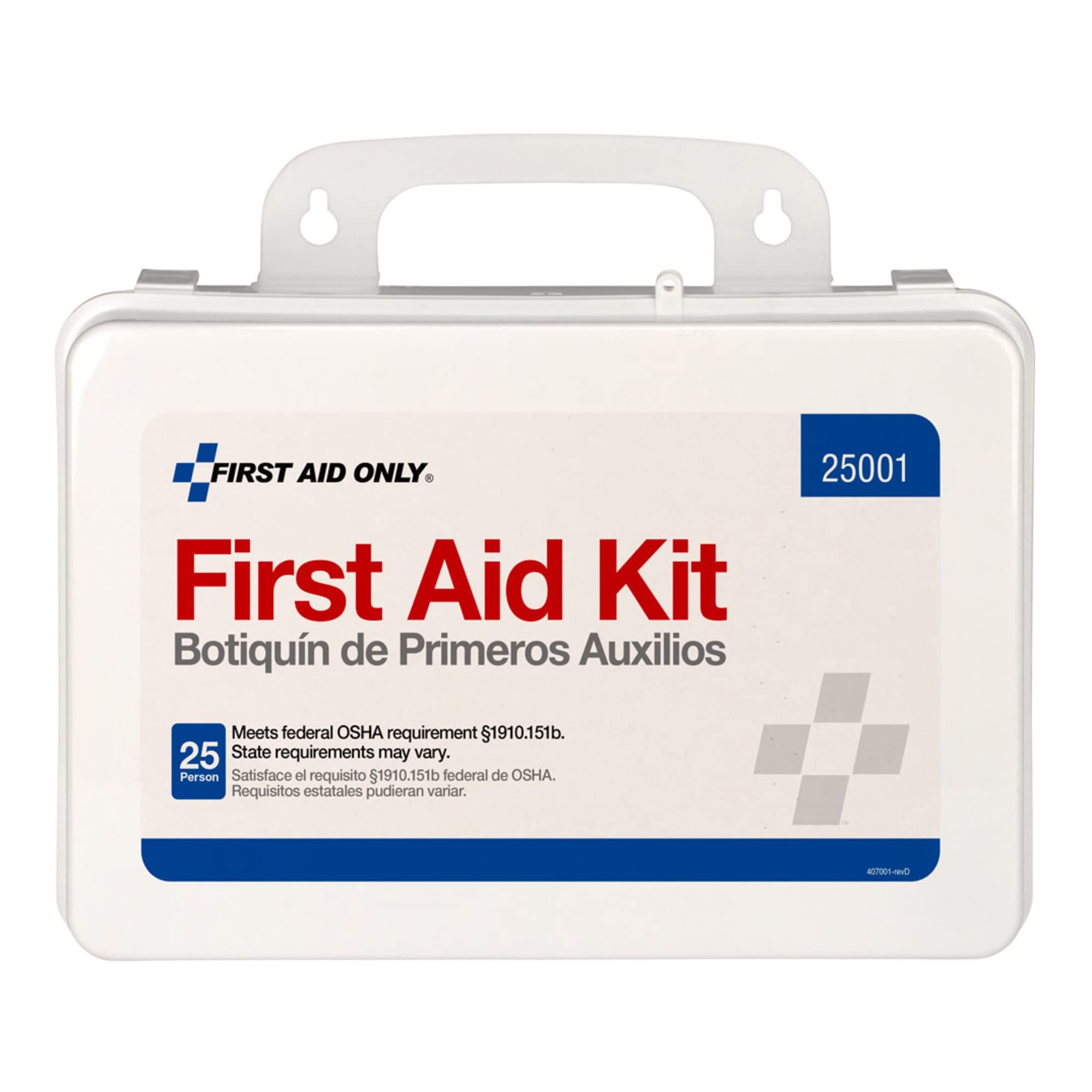 ACM60002 First Aid Station,For 25 People,113 Pieces,10x7x3,White
