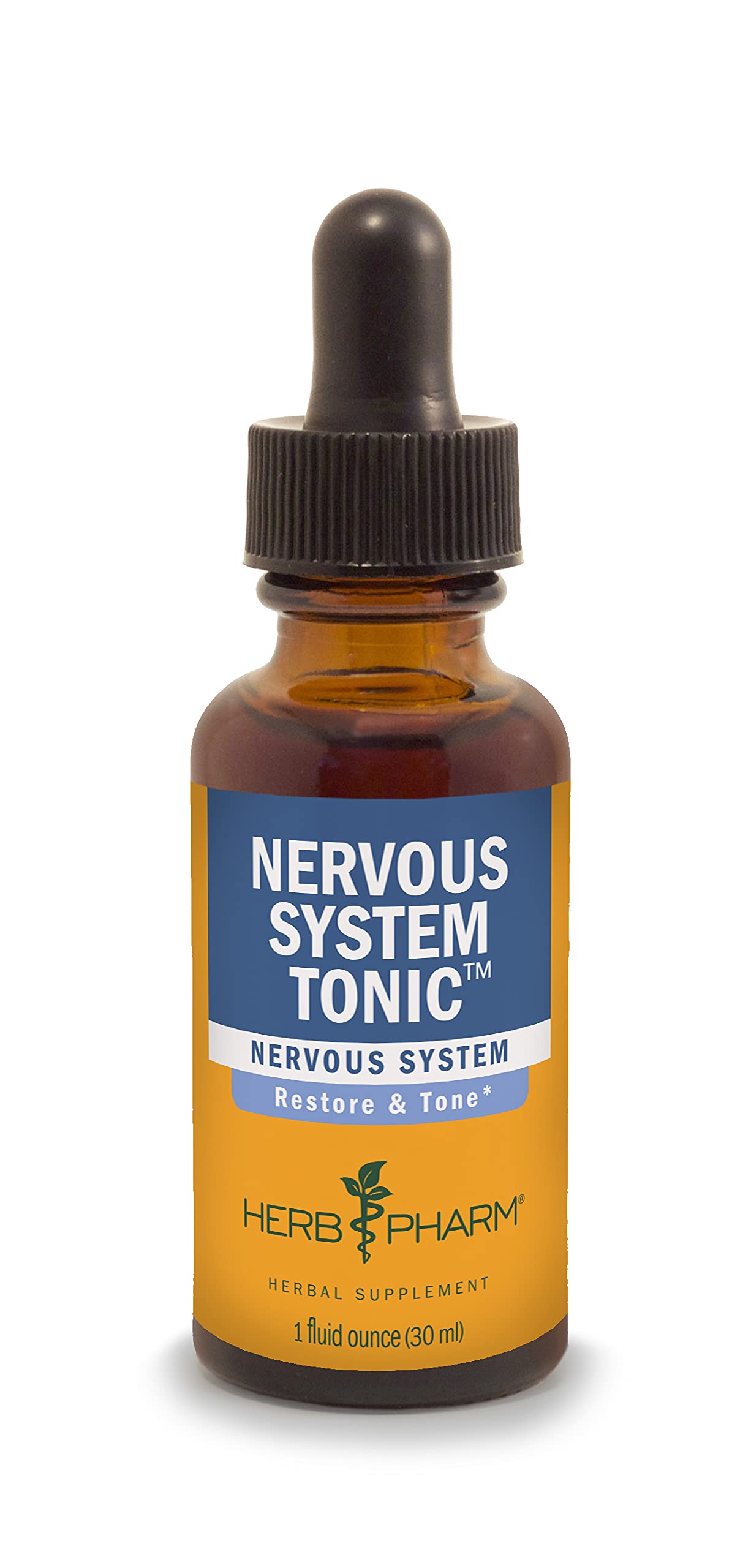 Herb Pharm Nervous System Tonic Liquid Herbal Formula to Strengthen and Calm the Nervous System - 1 Ounce (FASKULL01)