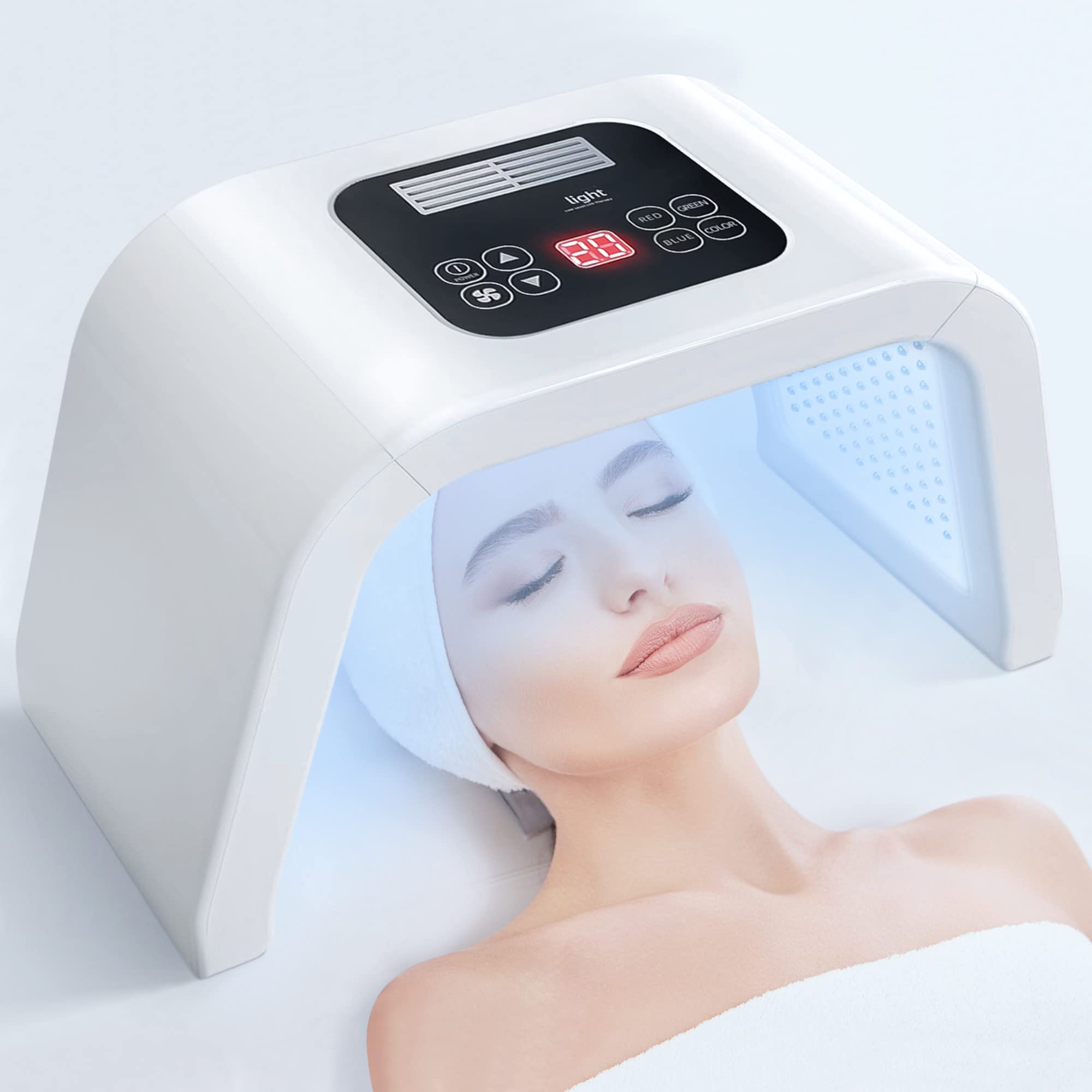 FXXXCUWUU Led-Light-Therapy, Red Light Therapy for Face 7 in 1 Colors LED Facial Skin Care Tool Facial Neck Body Hand Skincare M