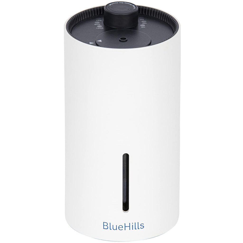 BlueHills Waterless Cordless Essential Oil Diffuser - White, Wireless, Portable Aroma Nebulizing Diffusers for Home, Car & Offic