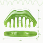 HAZUU Handheld Massage Comb for Scalp and Meridian Therapy - Natural Resin Guasha Scraping and Multi-Functional Head Massager To