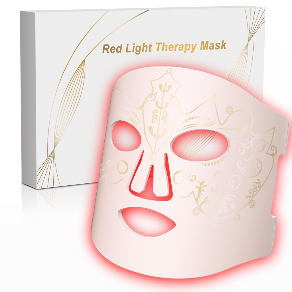 BETNEP Red Light Therapy for Face, LED Face Mask Light Therapy,Near-Infrared 850 Red Light Therapy Mask(NIR),Portable,Rechargeab