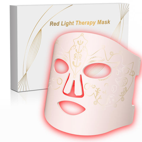 BETNEP Red Light Therapy for Face, LED Face Mask Light Therapy,Near-Infrared 850 Red Light Therapy Mask(NIR),Portable,Rechargeab