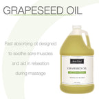Bon Vital Grapeseed Oil, 100% Pure Skin Toner and Massage Oil, For Hair Care, Aromatherapy, and Massage, Helps Reduce Wrinkles