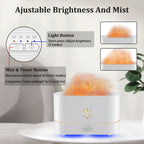 PLUWEL Flame Diffusers for Essential Oils Large Room-Upgraded 300ML Aroma Diffuser Humidifier with RGB Light-Remote Control for