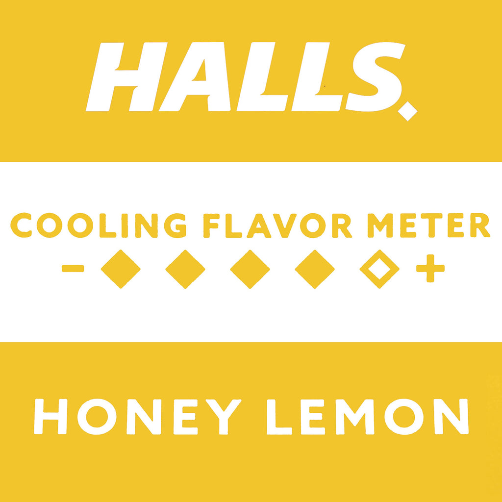 HALLS Relief Honey Lemon Cough Drops, 20 Packs of 9 Drops (180 Total Drops)