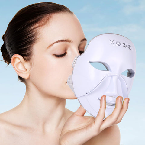AETEE Red Light Therapy for Face with Periocular Heating,7 Colors lights,Red Light For Face, Blue Light For Face Mask, Facial Sk