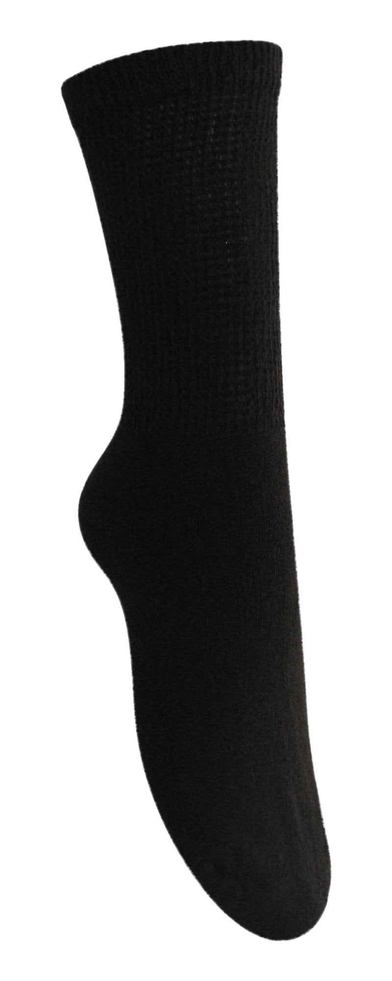 Diabetic Mens Crew Socks (3 Pack) 10-13, Brown, Made in The USA