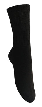 Diabetic Mens Crew Socks (3 Pack) 10-13, Brown, Made in The USA