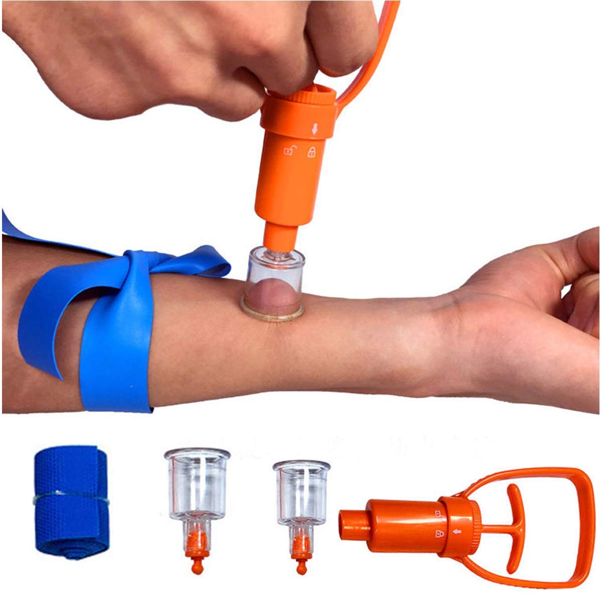 Finever Insect Bee Sting Snake Bug Bite Kit Venom Extractor Suction Pump First Aid Safety Tool Fast Emergency for Hiking Backpac