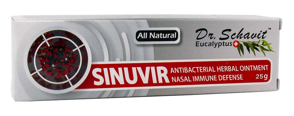 DR. SCHAVIT Eucalyptus+ SINUVIR - Herbal Nasal Ointment for Immune Defense. Natural Moisturizer Balm for Relief from Sore Dry No
