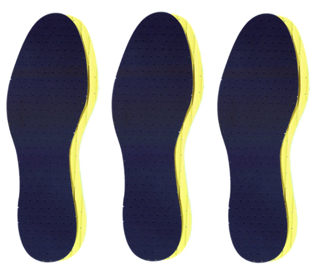 Pedag Soft | Fabric Covered Latex Foam Insoles | Lemon Scented | US Women 8 /EU 38 | 3 Pair