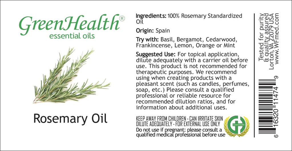 Rosemary Essential Oil - 4 fl oz - GreenHealth