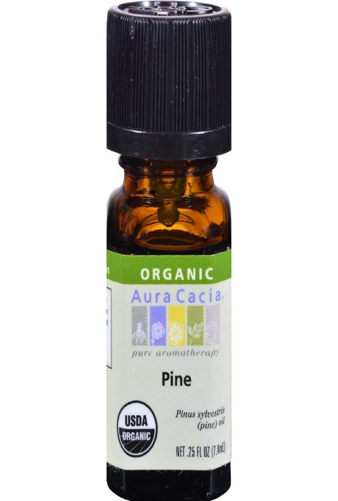 Aura Cacia Certified Organic Pure Pine Essential Oil | 0.25 fl. oz. | Pinus sylvestris