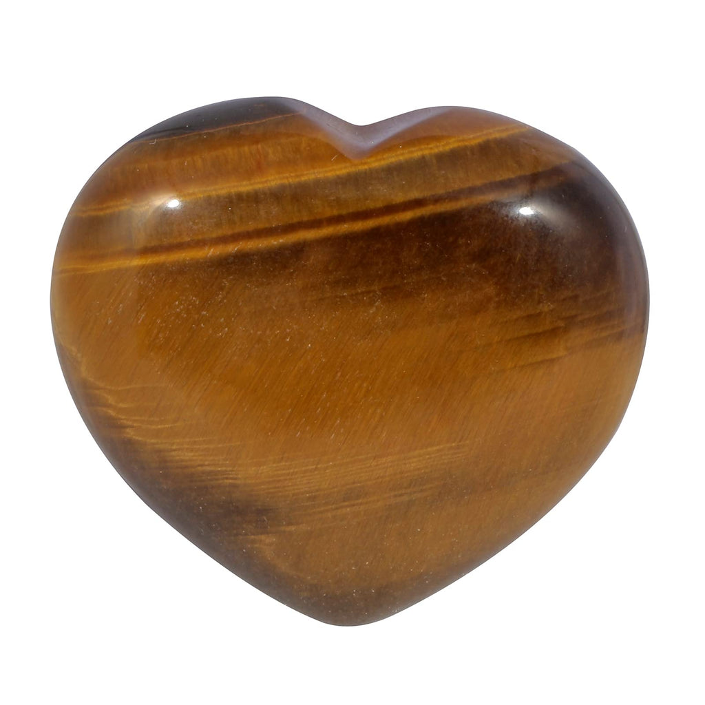 Loveliome Tiger 's Eye Heart Love Palm Pocket Stone Healing Chakra Energy Stone(1.8 Inch)