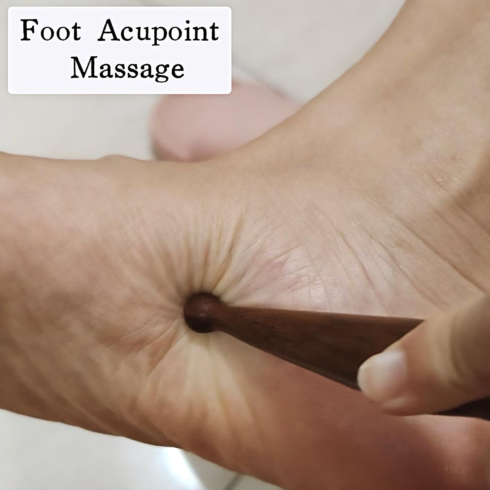 KINTEGOOD Sandalwood Acupoint Massage Pen, Traditional Wooden Acupressure Stick Reflexology Tool for Deep Tissue, Meridian Massa