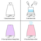 HealthSmart Essential Oil Diffuser, Cool Mist Humidifier and Aromatherapy Diffuser with 150ML Tank Ideal for Small Rooms, Adjust