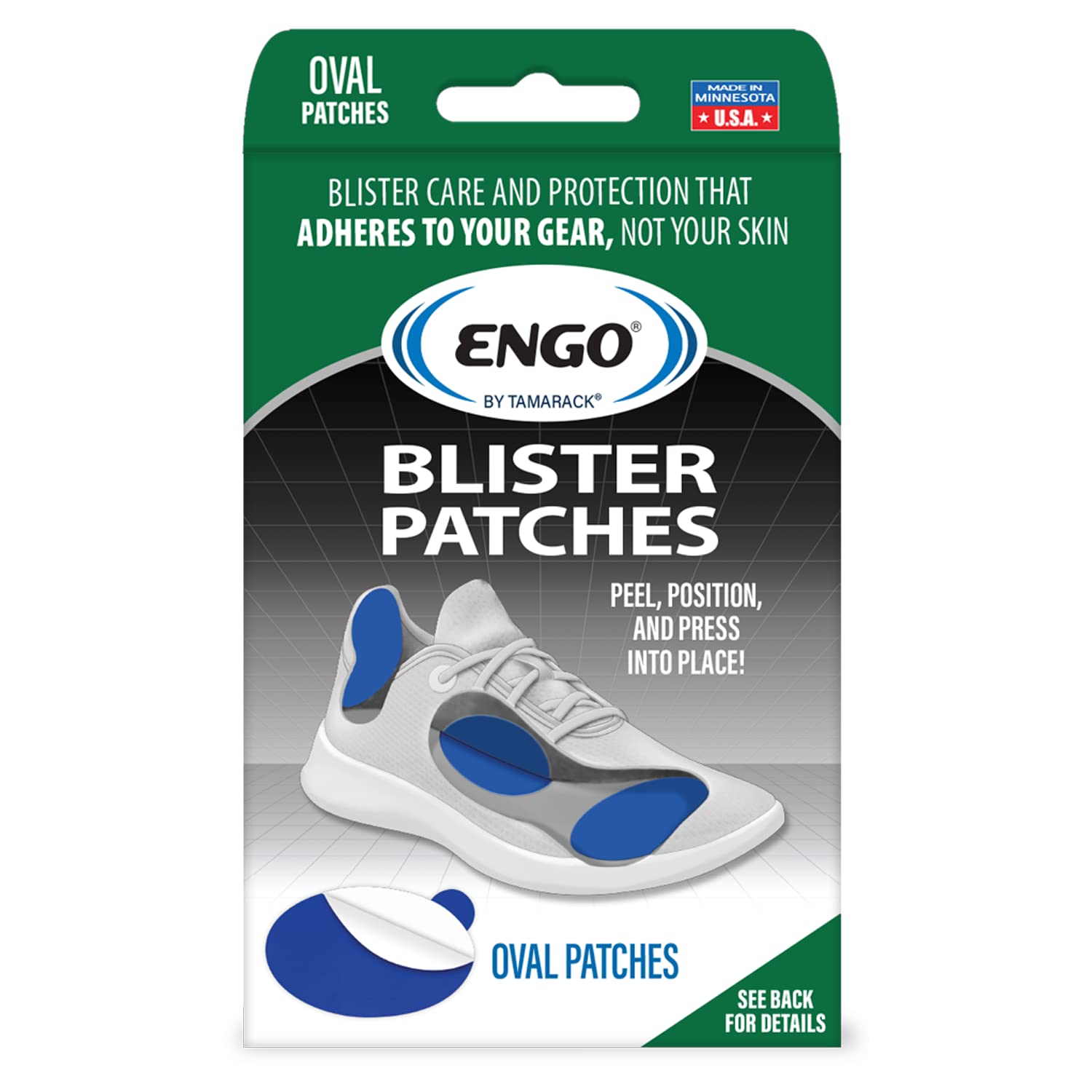 ENGO Oval Blister Prevention Patches (6 Patches)  Fits in All Types of Footwear