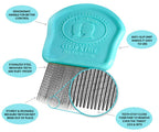 LiceLogic Lice and Nit Eliminator Comb - Effective Against Super Lice, Professional Grade, Stainless Steel Teeth, No-Slip Grip H