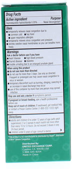 Nasal Relief Spray, Pump Mist, Anti-drip, Severe Congestion, (Oxymetazoline HCI) 12 Hours, 6 Pack.