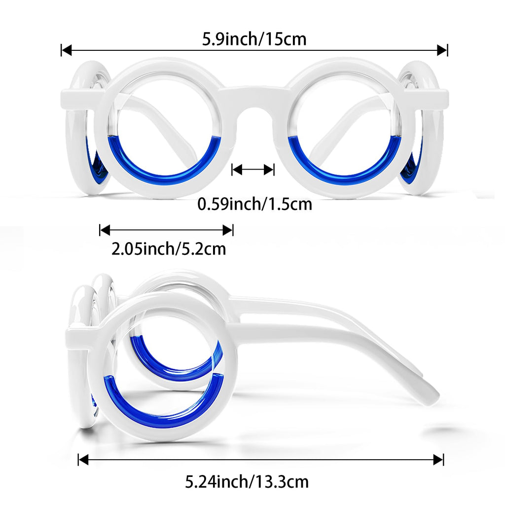 Hion Motion Sickness Glasses,Relieve Carsickness Airsickness Seasickness Ultra-Light Portable Nausea Vertigo Glasse, No Lens Liq