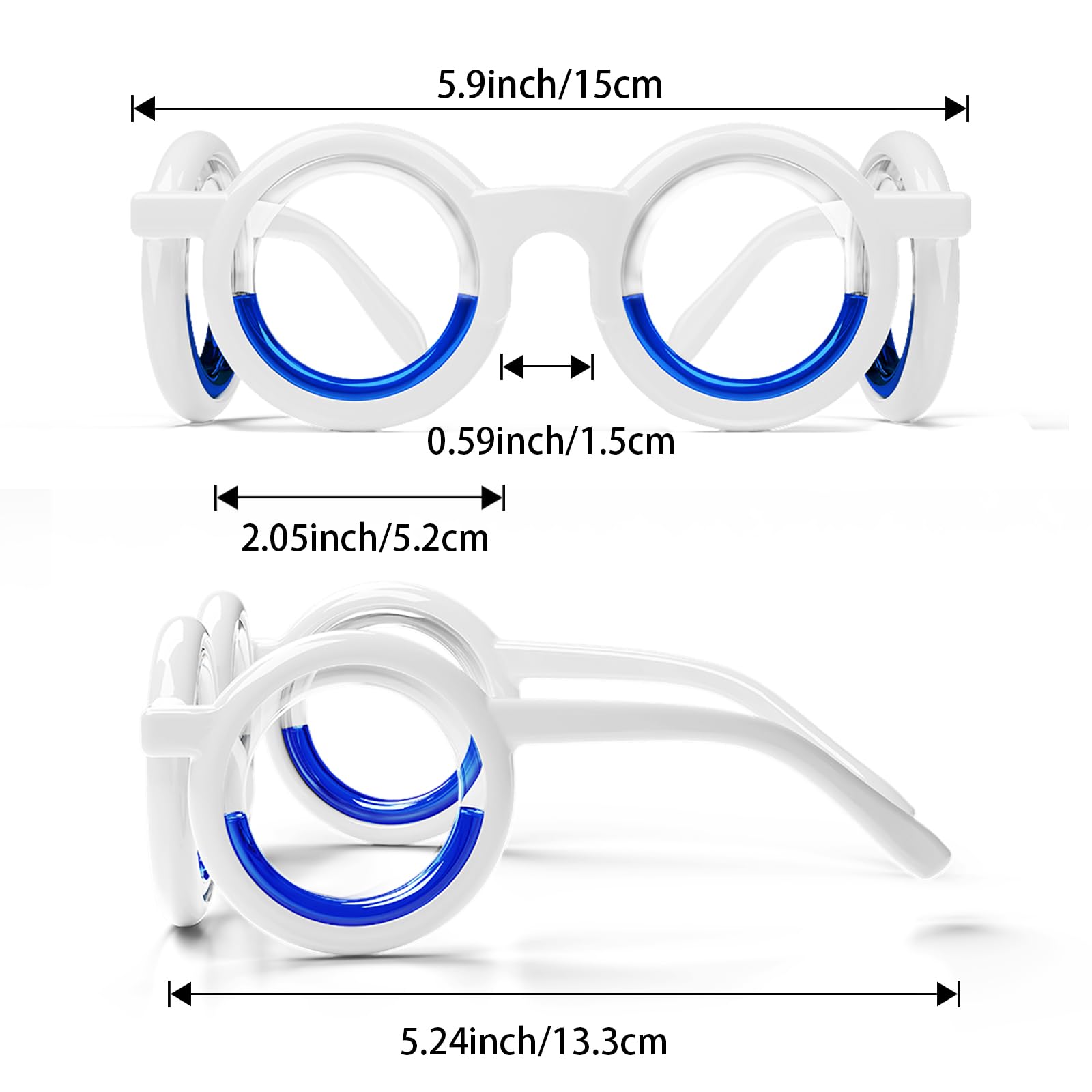 Hion Motion Sickness Glasses,Relieve Carsickness Airsickness Seasickness Ultra-Light Portable Nausea Vertigo Glasse, No Lens Liq
