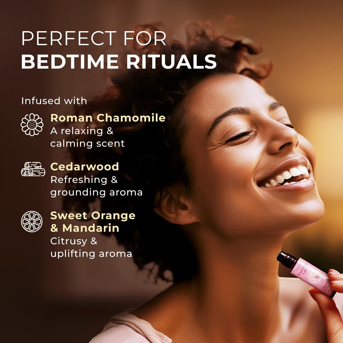Gya Labs Bedtime Essential Oil Roll On - Relaxing Gifts for Women, Calming Essential Oils Blends, 100% Pure Natural Aromatherapy