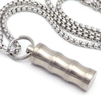 Titanium Small Pill Box Titanium Pill Case Necklace Nitro Mini Waterproof Keychain Pill Holder Lightweight Charming Pendant Neck