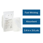 McKesson Gauze Bandage Rolls, Sterile, 6-Ply, 100% Cotton, 3 2/5 in x 3 3/5 in, 96 Count